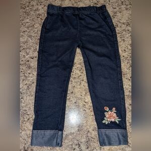 3 Floral Embroidered Dark Jeggings